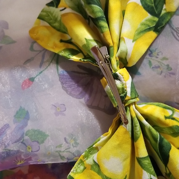 🍋Oversize Lemon Print Hairbow🍋 - Picture 5 of 6
